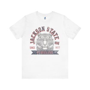 Jackson State Univ #TheeILove Men's Red Jersey Short Sleeve Tee