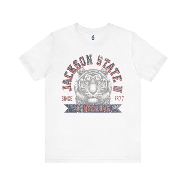 Jackson State Univ #TheeILove Men's Red Jersey Short Sleeve Tee