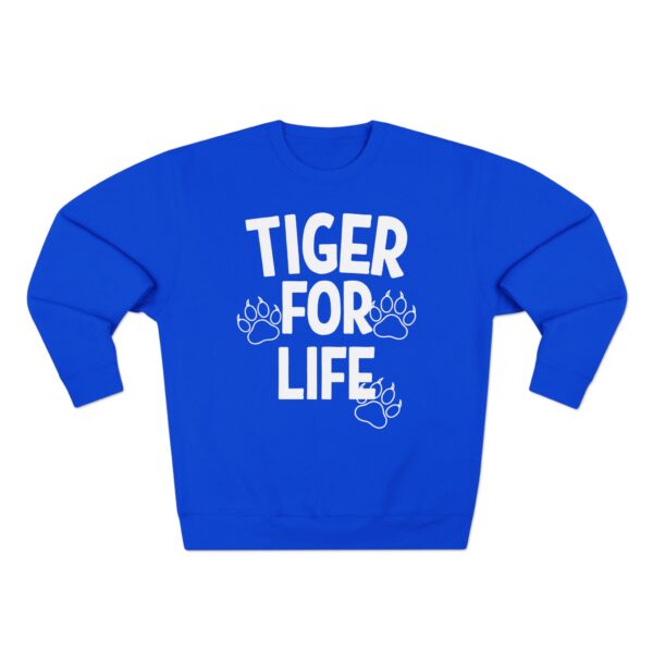 Tiger for Life White Logo Crewneck Sweatshirt