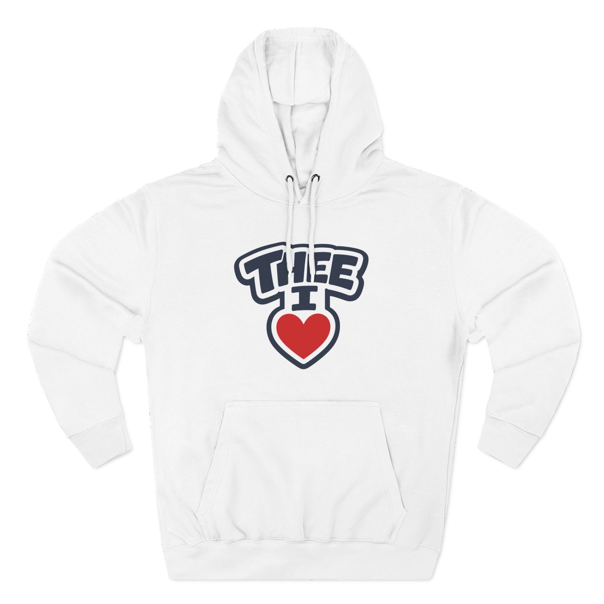 Thee I Heart Women's Block Navy Premium Pullover Hoodie