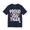 Proud JSU Tiger Mascots Men's White Jersey Short Sleeve Tee