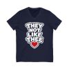 10880280258550384619_2048.jpeg They Not Like Thee White Men's Jersey Short Sleeve V-Neck Tee