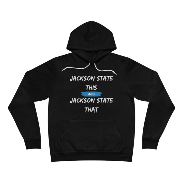 Jackson State This, Jackson State That Men's Block White Red Fleece Pullover Hoodie