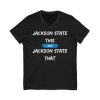 11139775903008576263_2048.jpeg Jackson State This, Jackson State That White Baby Blue Block Men's Jersey Short Sleeve V-Neck Tee