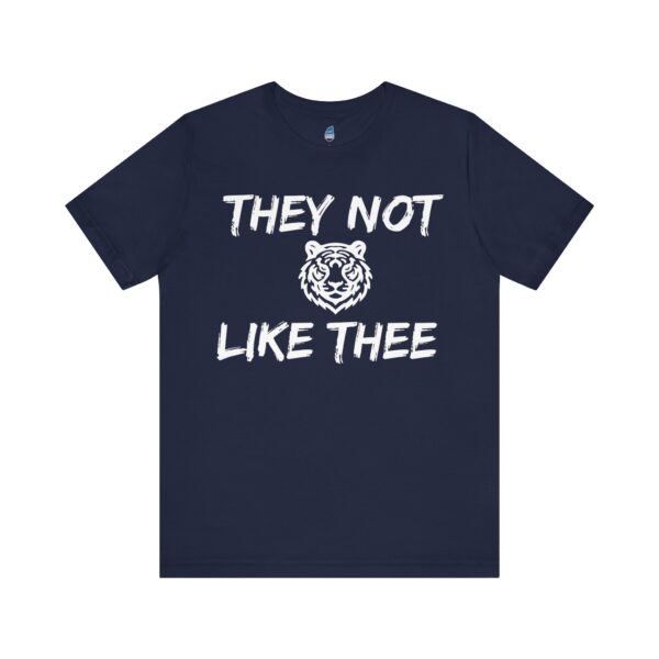They Not Like Thee Men's Tiger White Jersey Short Sleeve Tee