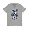 They Not Like Thee Tiger Navy Men's Jersey Short Sleeve V-Neck Tee