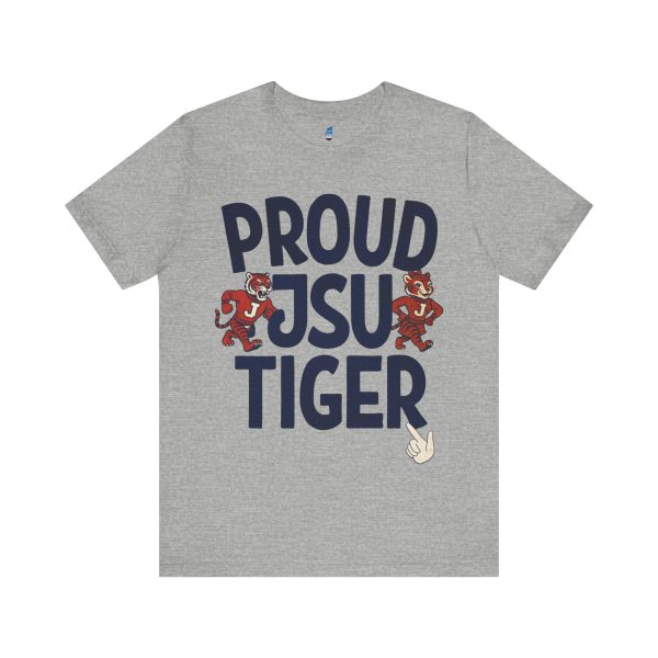 Proud JSU Tiger Mascots Men's Navy Jersey Short Sleeve Tee