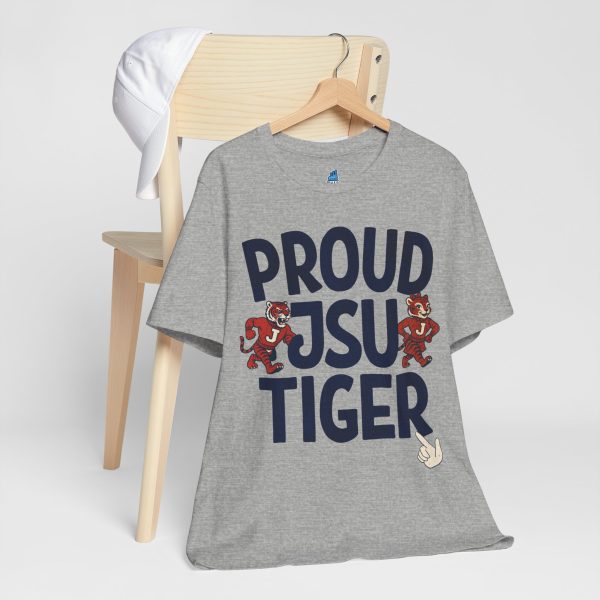 Proud JSU Tiger Mascots Men's Navy Jersey Short Sleeve Tee
