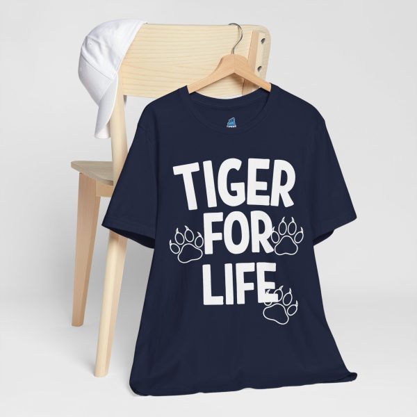 Tiger For Life Paws Men's White Jersey Short Sleeve Tee