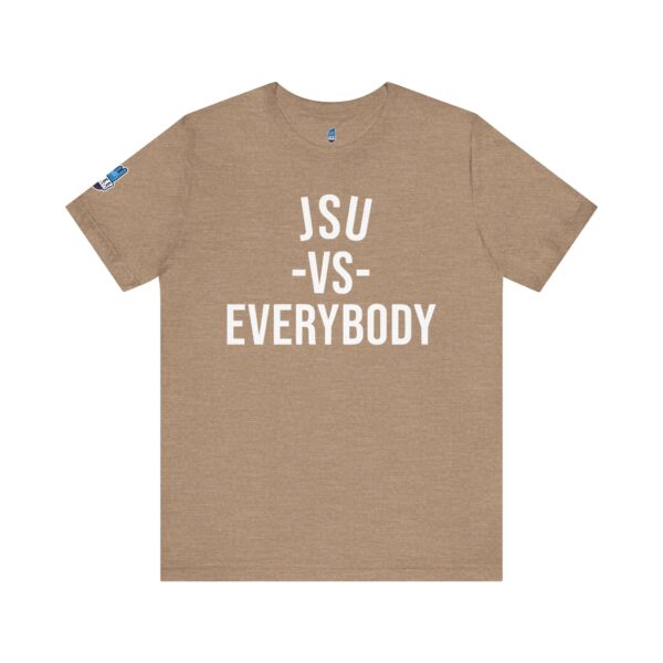 JSU vs Everybody Black Font Jersey Short Sleeve Tee