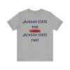13434244710617347945_2048.jpeg Jackson State This, Jackson State That Navy Red Block Men's Jersey Short Sleeve Tee