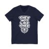 13906858072146874503_2048.jpeg They Not Like Thee Tiger White Men's Short Sleeve V-Neck Tee