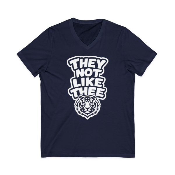 13906858072146874503_2048.jpeg They Not Like Thee Tiger White Men's Short Sleeve V-Neck Tee