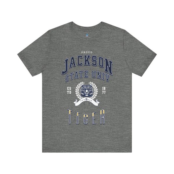 13934631267468455706_2048.jpeg Proud Jackson State Univ Tiger Men's White Jersey Short Sleeve Tee