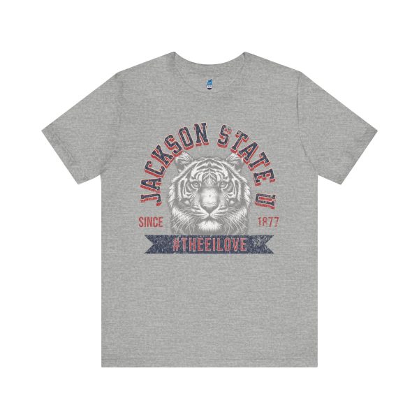 13958807037370626077_2048.jpeg Jackson State Univ #TheeILove Men's Red Jersey Short Sleeve Tee