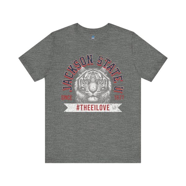 Jackson State Univ #TheeILove Men's White Jersey Short Sleeve Tee