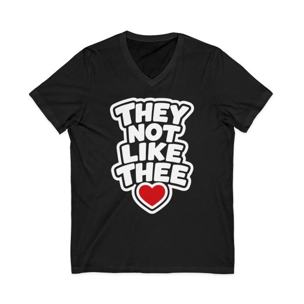 14623546903745811313_2048.jpeg They Not Like Thee White Men's Jersey Short Sleeve V-Neck Tee