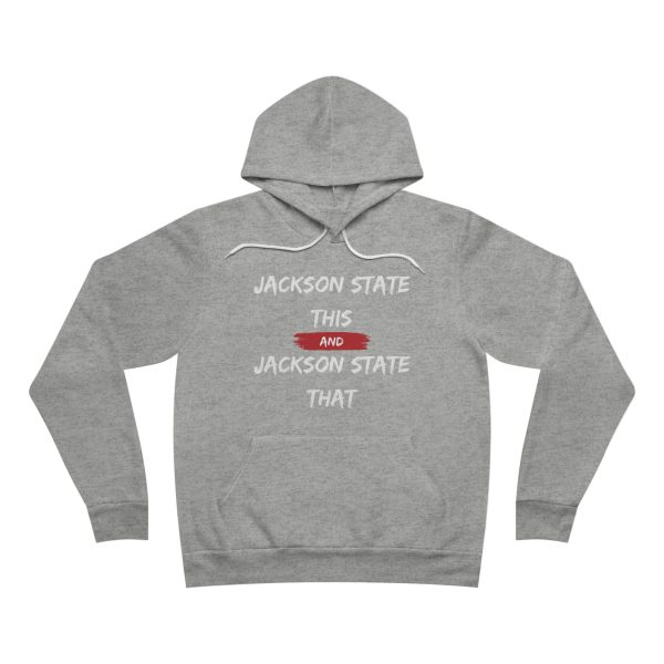 Jackson State This, Jackson State That Men's Block White Red Fleece Pullover Hoodie