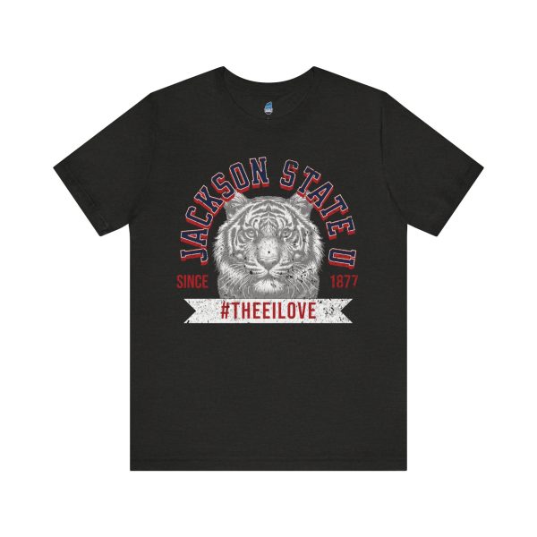 Jackson State Univ #TheeILove Men's White Jersey Short Sleeve Tee