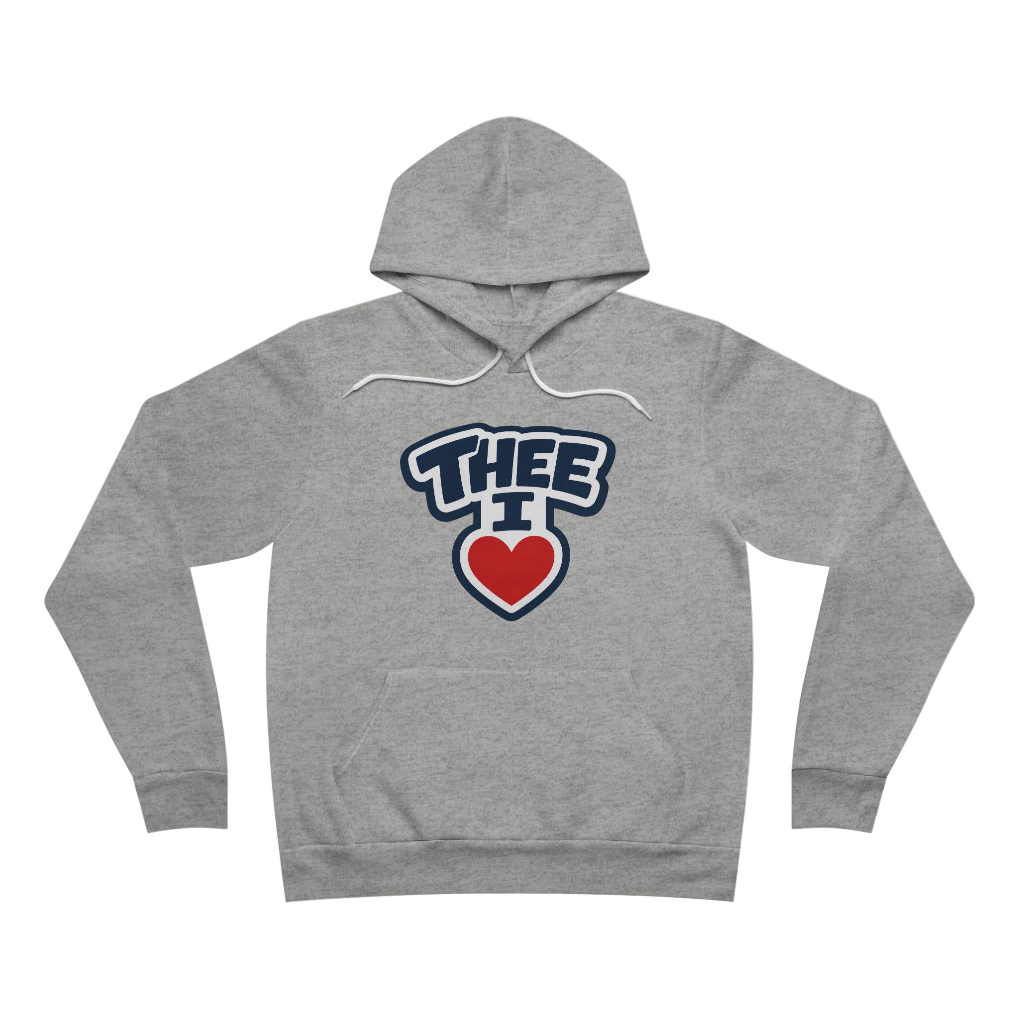 Thee I Heart Men's Block Navy Fleece Pullover Hoodie