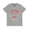 16822769061440578083_2048.jpeg Proud Jackson State Univ Tiger Men's Red Jersey Short Sleeve V-Neck Tee
