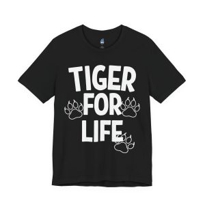 Tiger For Life Paws Men's White Jersey Short Sleeve Tee