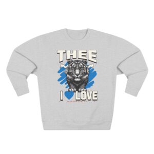 #TheeILove Jackson State U Tigerhead Men's Baby Blue Crewneck Sweatshirt