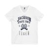 18278343033401134025_2048.jpeg Proud Jackson State Univ Tiger Men's Navy Jersey Short Sleeve V-Neck Tee