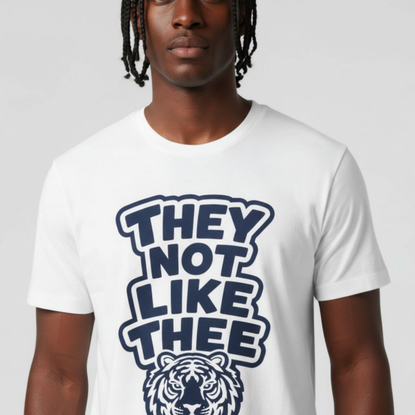 They Not Like Thee Men's Tiger Navy Jersey Short Sleeve Tee