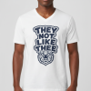 They Not Like Thee Tiger Navy Men's Jersey Short Sleeve V-Neck Tee