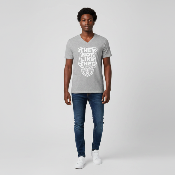 20260629144635-1f173c95-37b0-6ff6-af31-ce37eccafb51.png They Not Like Thee Tiger White Men's Short Sleeve V-Neck Tee