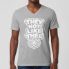 20260629144635-1f173c95-3ccc-6cba-afc9-fa9071c27149.png They Not Like Thee Tiger White Men's Short Sleeve V-Neck Tee