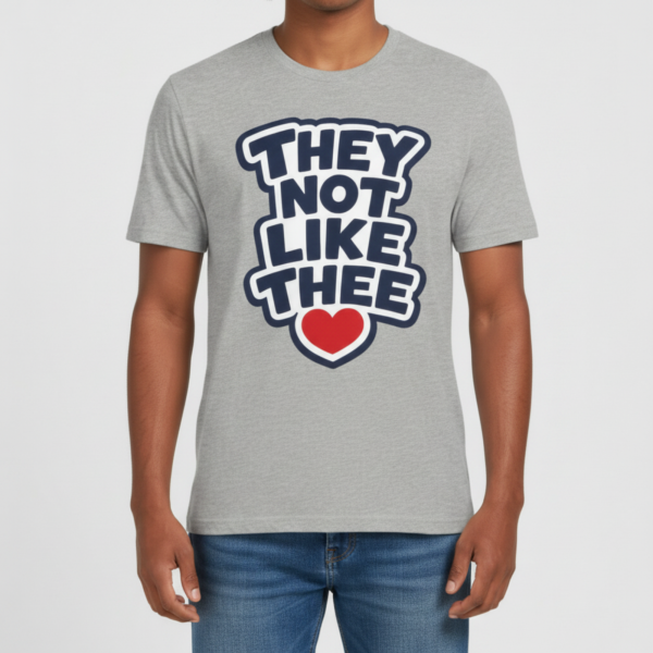 They Not Like Thee Men's Navy Jersey Short Sleeve Tee
