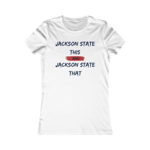 2182606084428018729_2048.jpeg Jackson State This Jackson State That Red Navy Block Women's Favorite Tee