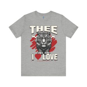 #TheeILove Jackson State U Tigerhead Men's Red Jersey Short Sleeve Tee