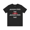 Jackson State This, Jackson State That White Red Block Men's Jersey Short Sleeve Tee