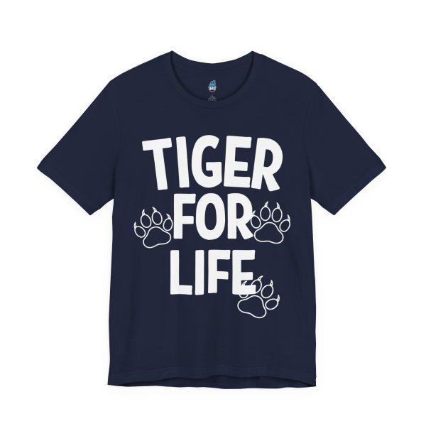 Tiger For Life Paws Men's White Jersey Short Sleeve Tee