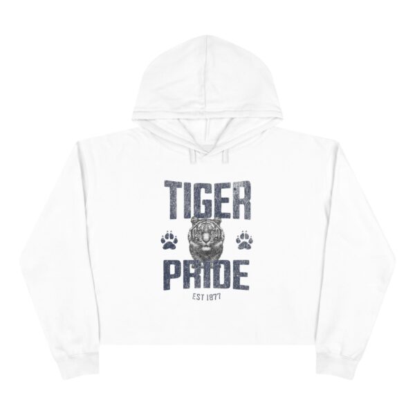 Tiger Pride Tigerhead Women's Navy Crop Hoodie