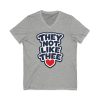 They Not Like Thee Navy Men's Jersey Short Sleeve V-Neck Tee