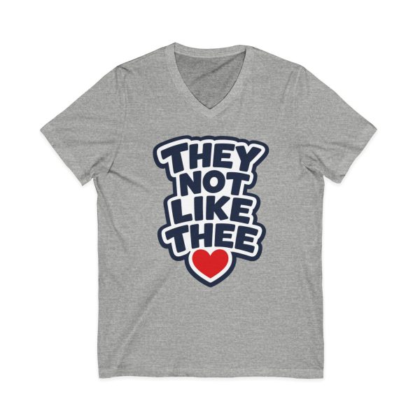 They Not Like Thee Navy Men's Jersey Short Sleeve V-Neck Tee