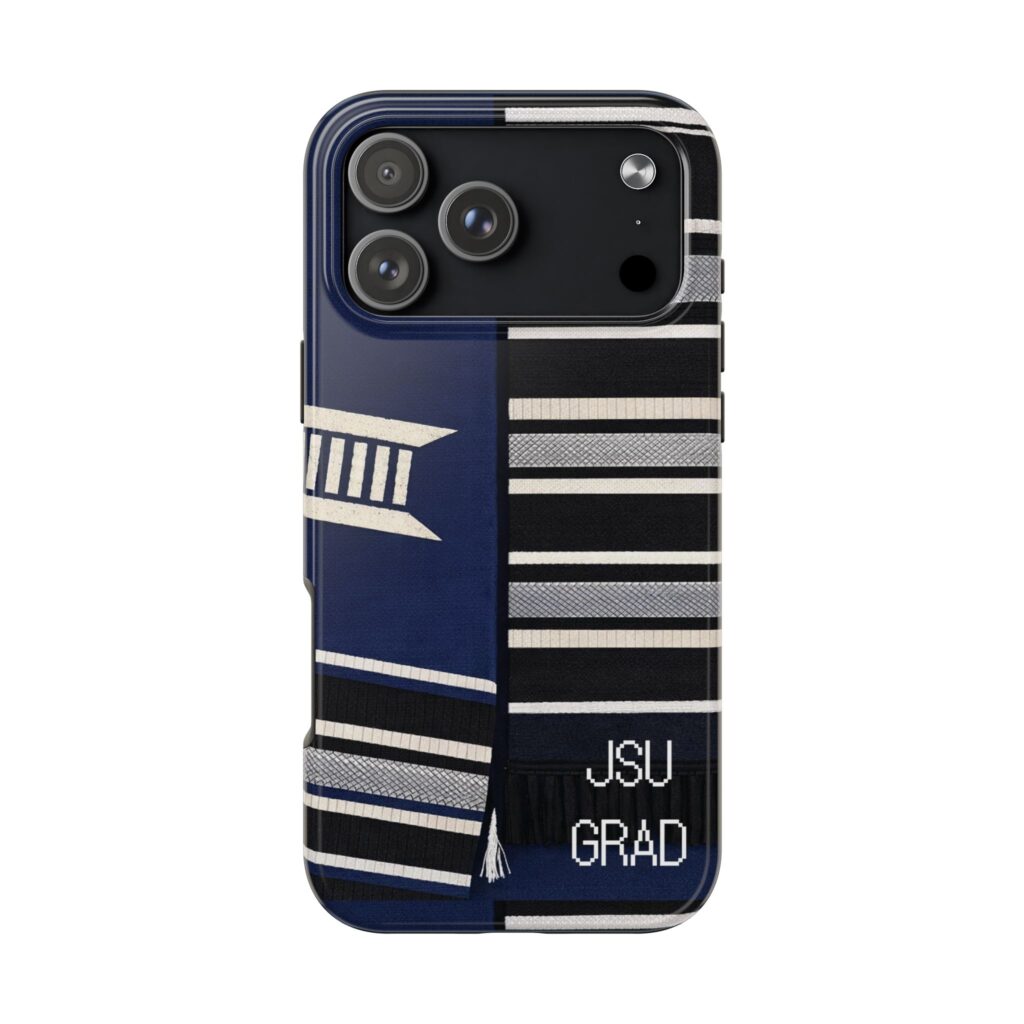 Thee Shirts - JSU Graduation Stole JSU Grad - Navy Phone Case