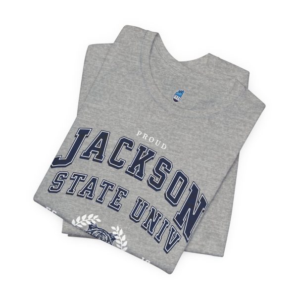 5890862740632566891_2048.jpeg Proud Jackson State Univ Tiger Men's White Jersey Short Sleeve Tee