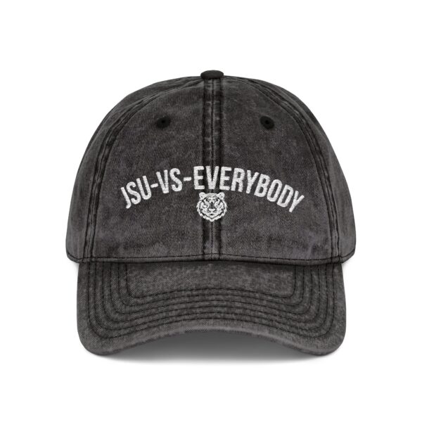 JSU vs Everybody Tiger White Embroidered Vintage Dad Cap