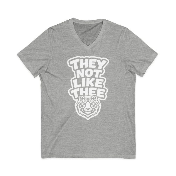 6914006083069911420_2048.jpeg They Not Like Thee Tiger White Men's Short Sleeve V-Neck Tee