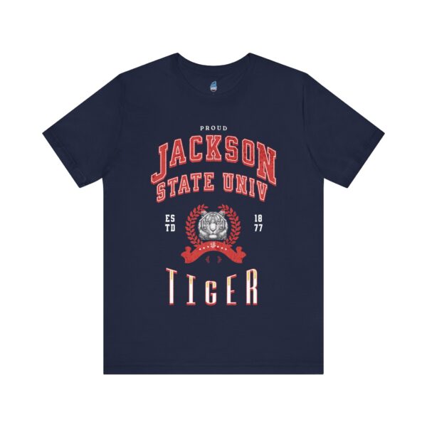 Proud Jackson State Univ Tiger Men's Red Jersey Short Sleeve Tee