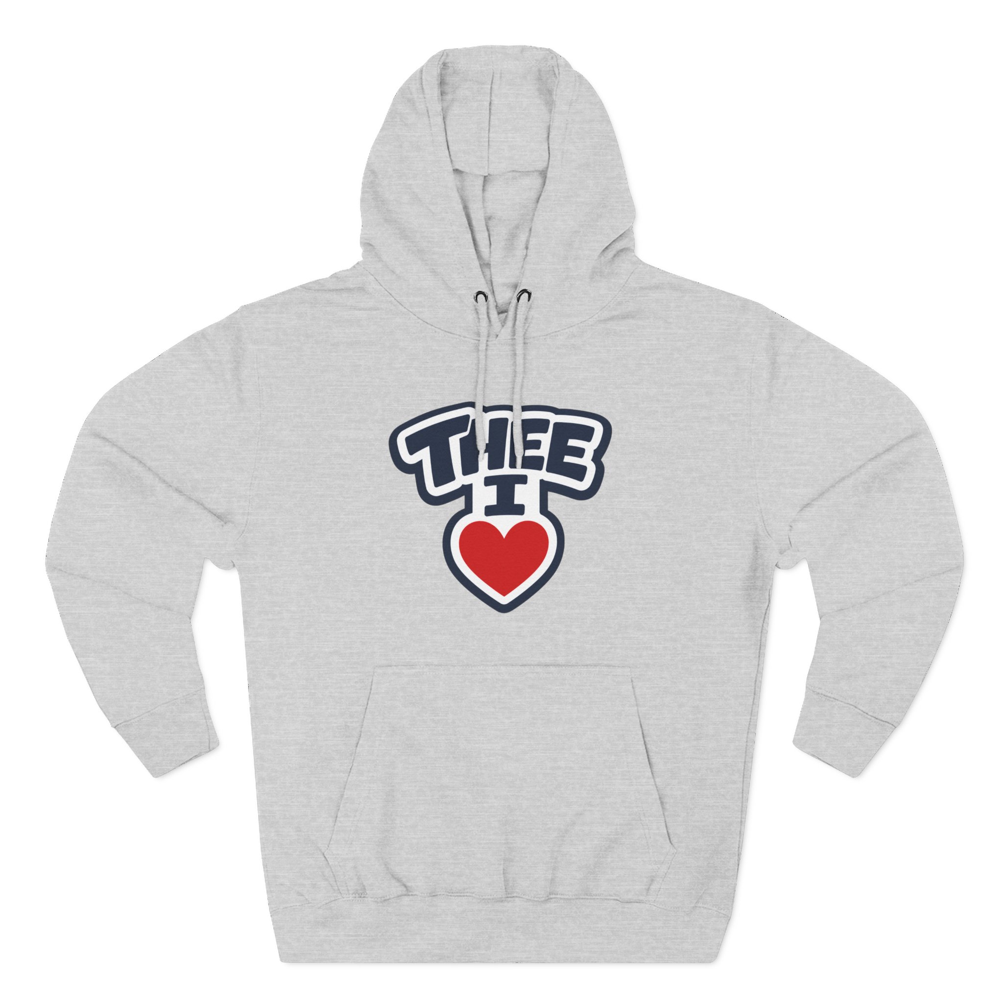 Thee I Heart Women's Block Navy Premium Pullover Hoodie - Image 2