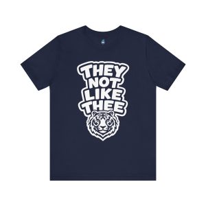 They Not Like Thee Men's Tiger White Jersey Short Sleeve Tee
