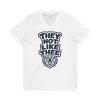 They Not Like Thee Tiger Navy Men's Jersey Short Sleeve V-Neck Tee