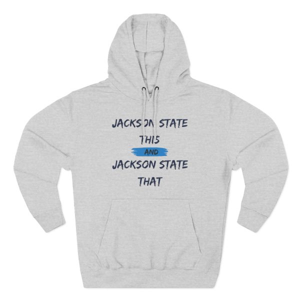 Jackson State This, Jackson State That Women's Block Baby Blue Premium Pullover Hoodie