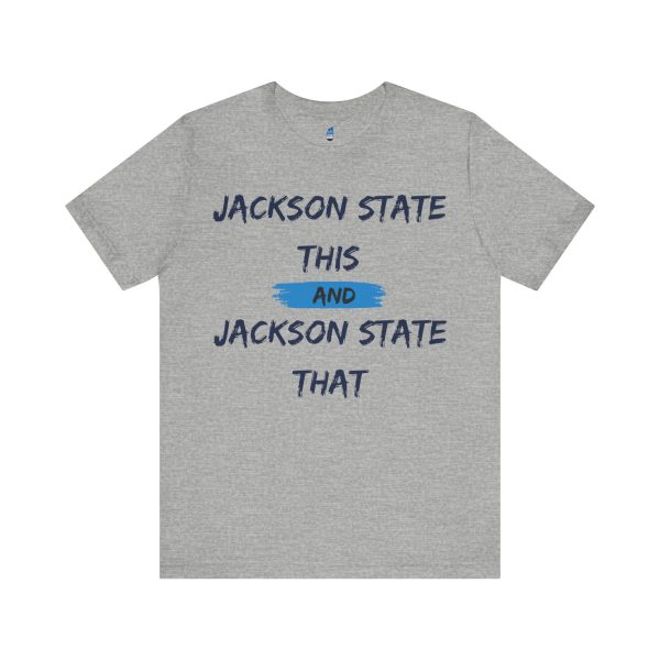 Jackson State This, Jackson State That Navy Baby Blue Block Men's Jersey Short Sleeve Tee